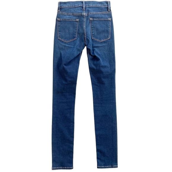 FRAME Le Skinny de Jeanne Jean Mid-Rise Palisade Medium Blue Wash 24 NWOT - Picture 2 of 10